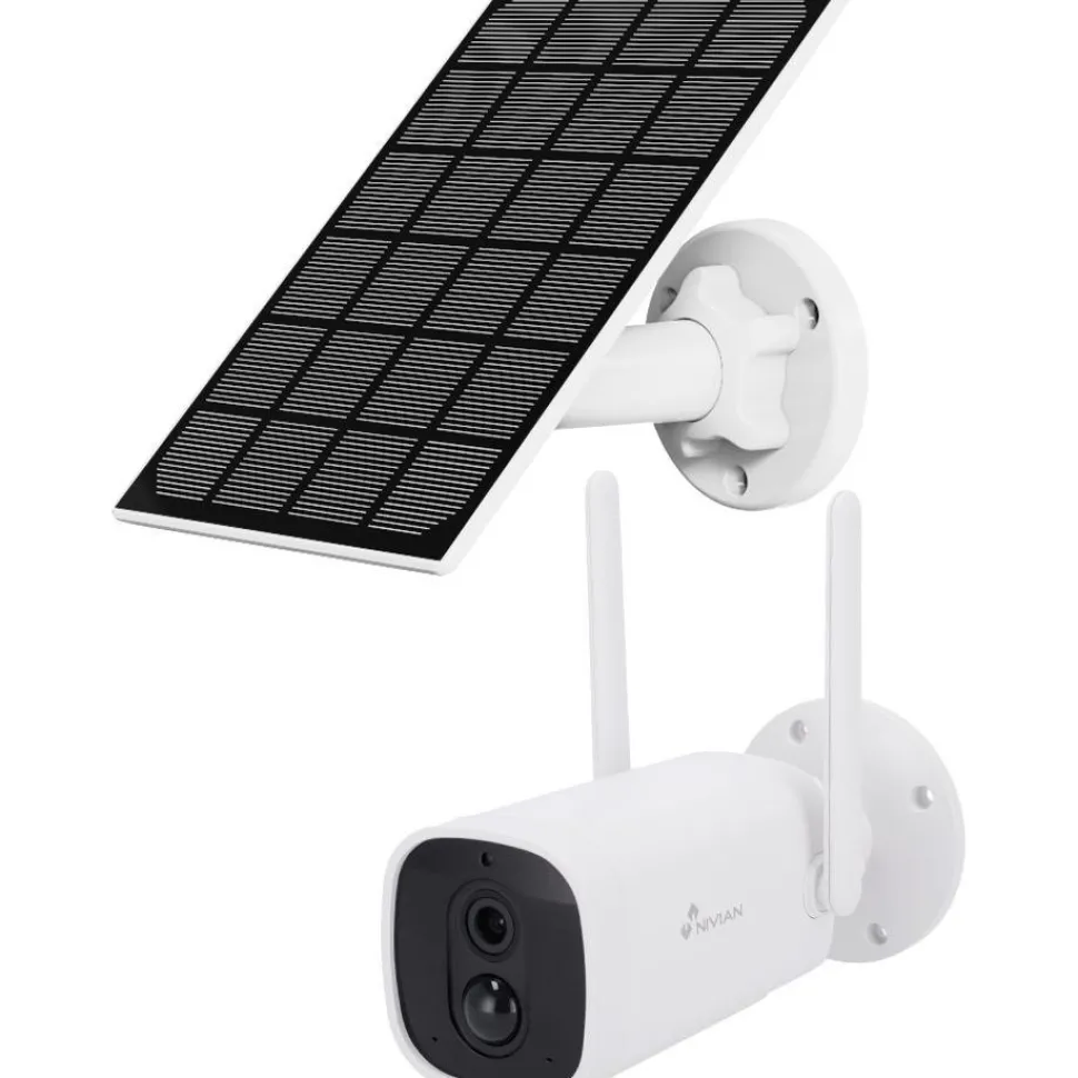 Valvontakamera Celotron Nivian Smart, sisäisellä akulla ja aurinkokennolla, 2MP FullHD 1080P resoluutiolla