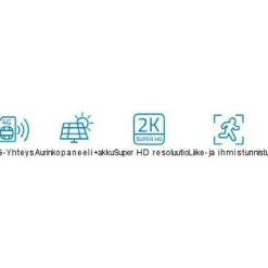 Valvontakamera Celotron Nivian Smart, 2K resoluutiolla, 4G modeemilla, suurella akulla ja aurinkokennolla, sähköisesti etänä käänneltävä