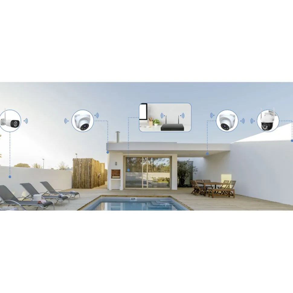 Valvontakamerapaketti Celotron Nivian Professional, 3MP, 8 kameraa, 16 kanavaa, 2Tb