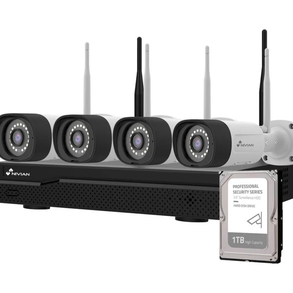 Valvontakamerapaketti Celotron Nivian Professional, 3MP, 4 kameraa, 10 kanavaa, 1Tb