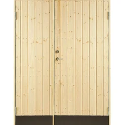 Varaston ovi Jabo 10° suora paneeli 130x190cm sis. 2kpl ovisalvat