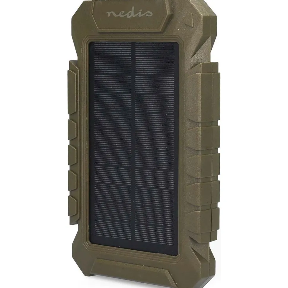 Varavirtalähde aurinkopaneelilla Nedis WCPBK80GN, 8000mAh