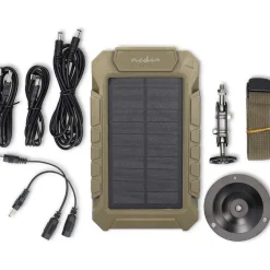 Varavirtalähde aurinkopaneelilla Nedis WCPBK80GN, 8000mAh