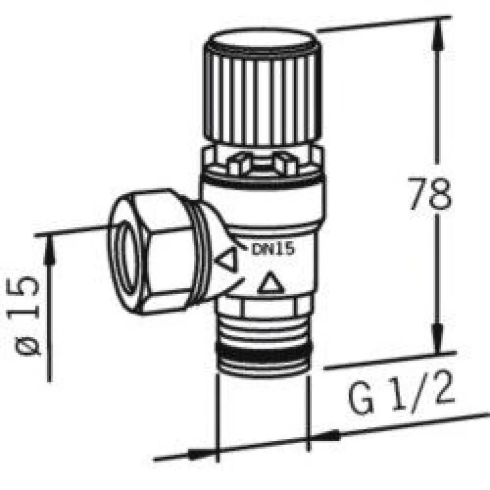 Varoventtiili Oras 430150 DN15 10 bar