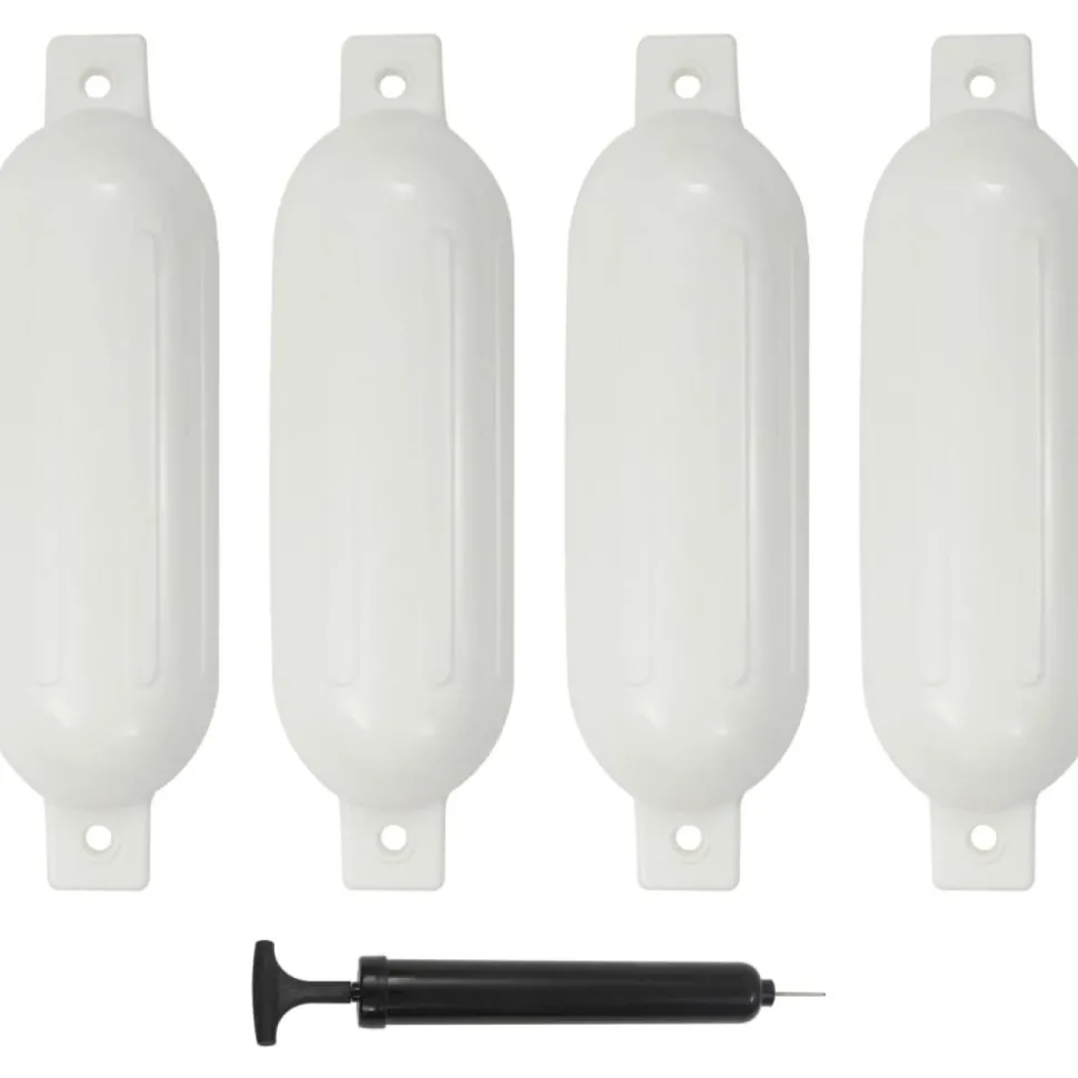 Veneen lepuuttaja, 4 kpl, valkoinen, 51x14 cm, PVC