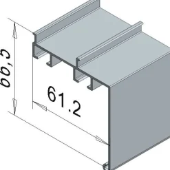 Verhokisko FP-Tuotteet 26606 kaksiurainen otsalauta valkoinen 220 cm
