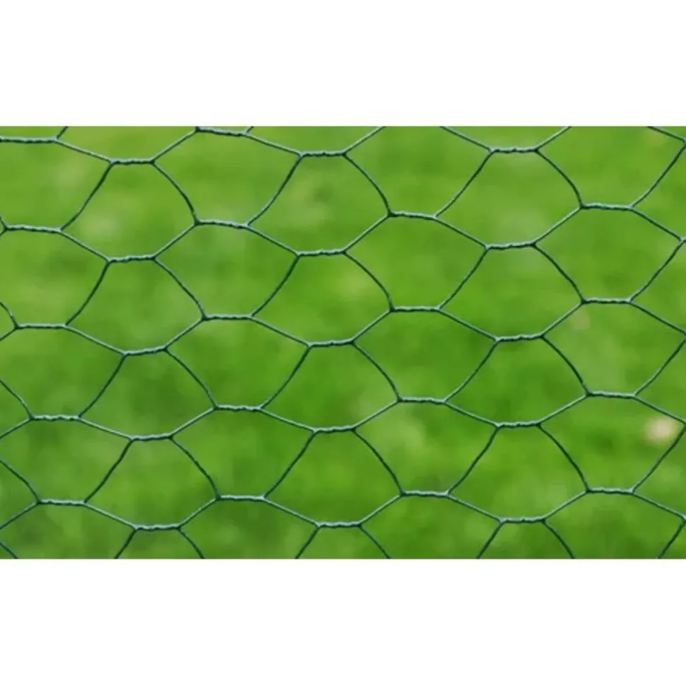 Verkkoaita galvanoitu teräs kuusikulmiokuvio 1x25m vihreä