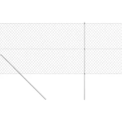 Verkkoaita tolpilla galvanoitu teräs 15x1,5 m hopea