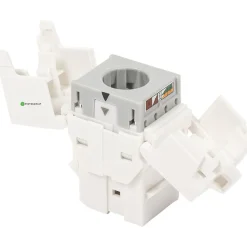 Verkkoliitin Pistesarjat Cat6 RJ45 UTP Keystone, valkoinen