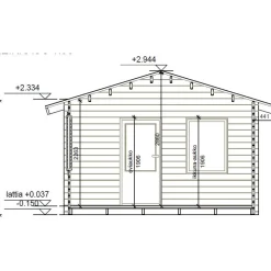 Vierasmaja LP Garden V-L, 16m², harjakatto