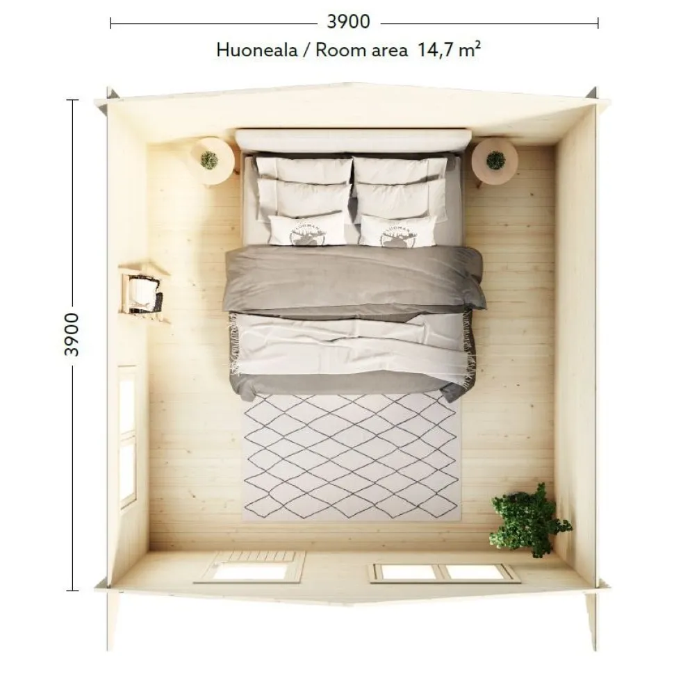 Vierasmaja Luoman Lillevilla 70-3 Lainio 15,2 m²