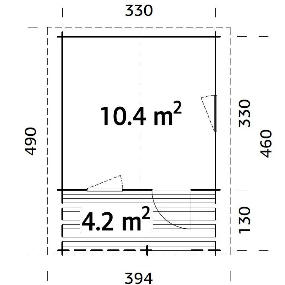 Vierasmaja Palmako Emma 10,4+4,2 m²