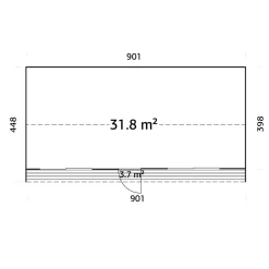 Vierasmaja Palmako Rebekka 31,8 m2, puuvalmis