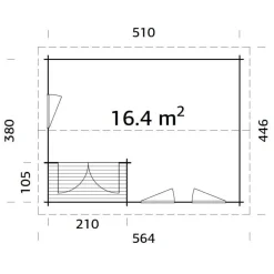 Vierasmaja Palmako Susanna 16,4 m²