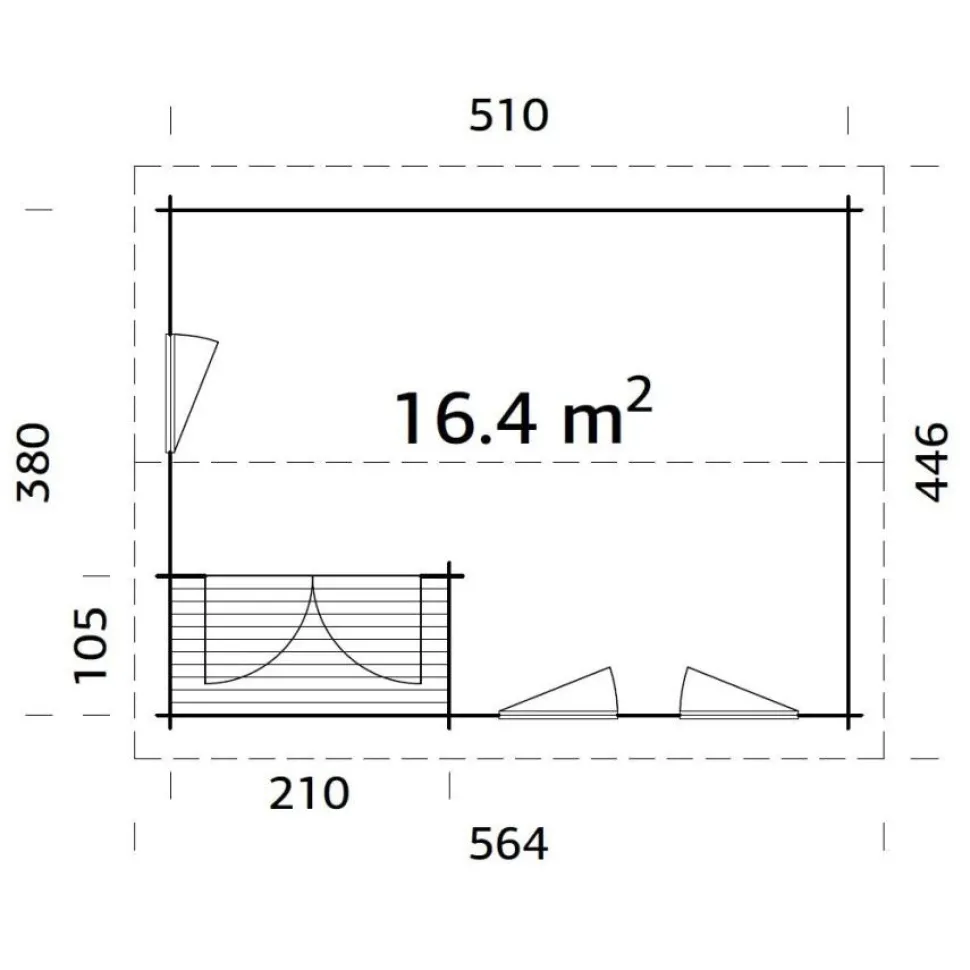 Vierasmaja Palmako Susanna 16,4 m²