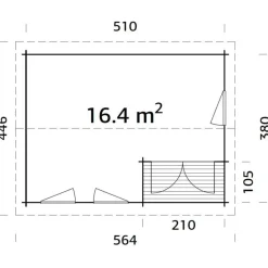 Vierasmaja Palmako Susanna 16,4 m²