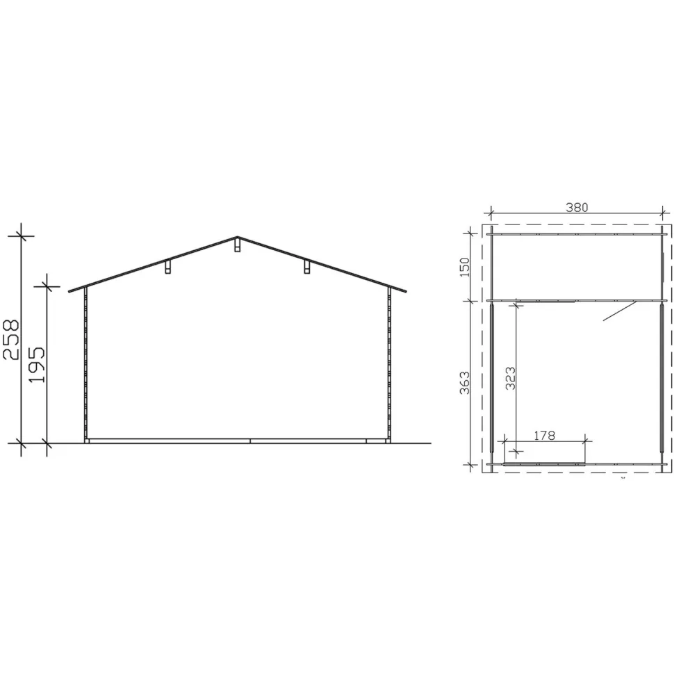 Vierasmaja Skan Holz Alicante 1 5,7 + 13,8 m²