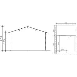 Vierasmaja Skan Holz Alicante 2 7,6 + 13,8 m²