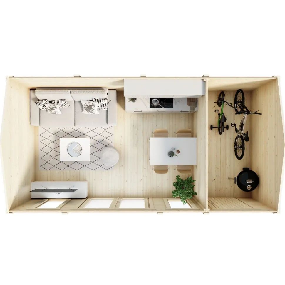 Vierasmaja varastolla Luoman Lillevilla 612 Kumpunen 18 m²