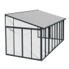 Viherhuone Palram-Canopia SanRemo Veranda, 16.3m², 3x5.46ft, harmaa