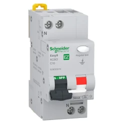 Vikavirtajohdonsuojakatkaisija Schneider Electric Easy9 RCBO 2C10 30 mA