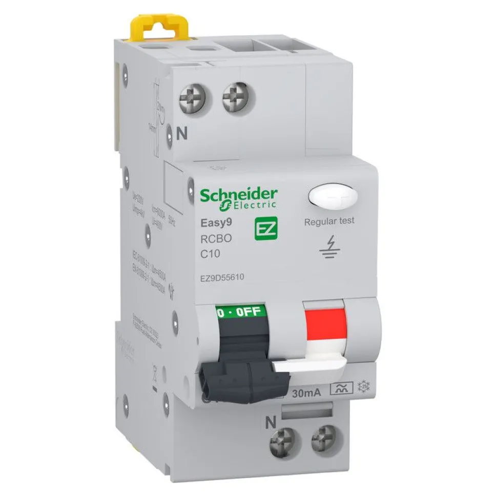 Vikavirtajohdonsuojakatkaisija Schneider Electric Easy9 RCBO 2C10 30 mA
