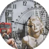Vintagetyylinen seinäkello marilyn monroe 60 cm