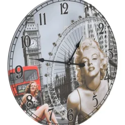 Vintagetyylinen seinäkello marilyn monroe 60 cm