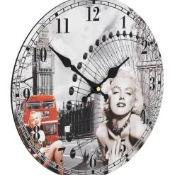 Vintagetyylinen seinäkello marilyn monroe 30 cm