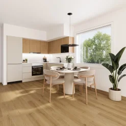 Vinyylilankku Aura Floors Oak Brona, integroitu alusmateriaali