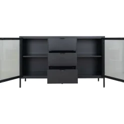 Vitriini House Nordic Dalby, 3 laatikolla, 140x40x85cm, musta