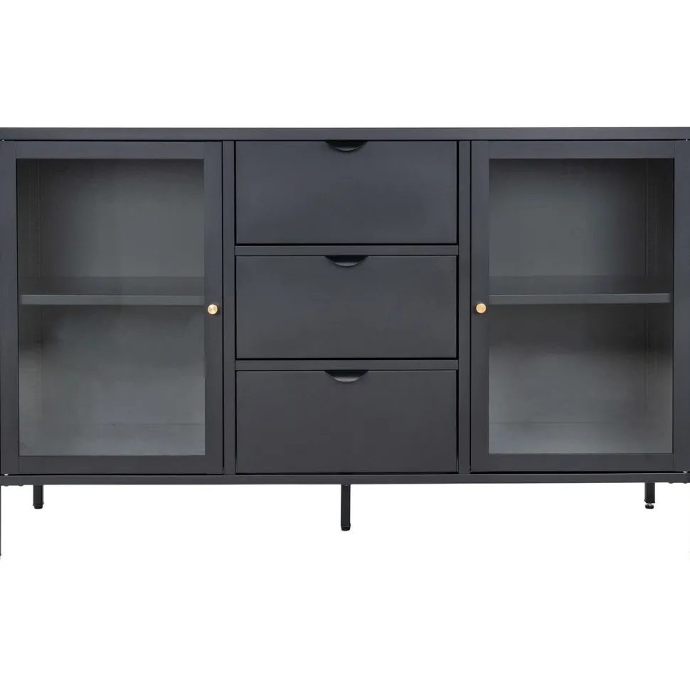 Vitriini House Nordic Dalby, 3 laatikolla, 140x40x85cm, musta