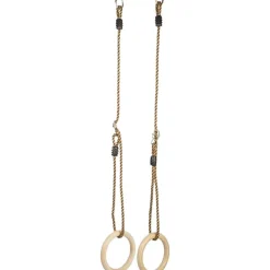 Voimistelurenkaat Nordic Play Active, Ø15.8cm, puiset, säädettävä köysi