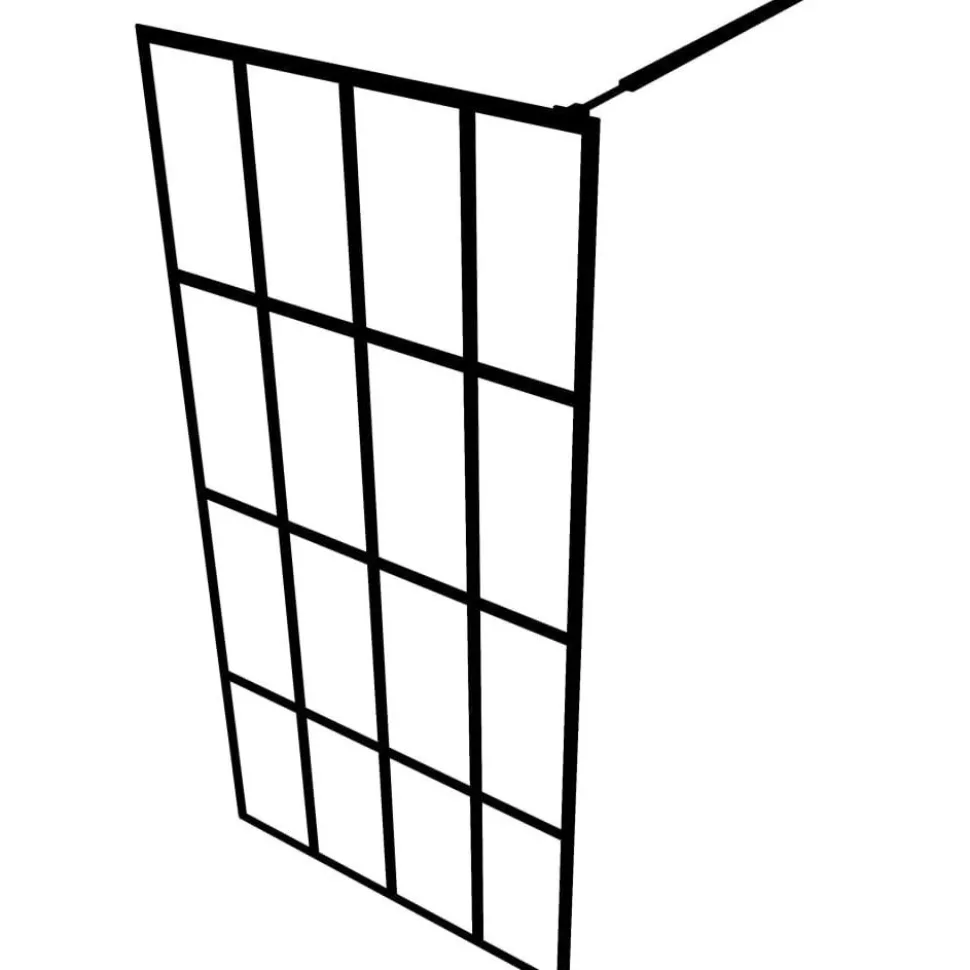 Walk-in suihkun seinäke karkaistu lasi 140x195cm
