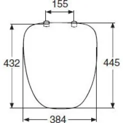 WC-istuimen kansi IDO Aniara 91280 valkoinen
