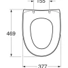 WC-istuimen kansi Nautic, vakiokansi, valkoinen