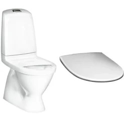WC-istuin Gustavsberg Nautic 1500 Hygienic Flush kaksoishuuhtelu piilo S-Lukko + istuinkansi Nautic 9M24