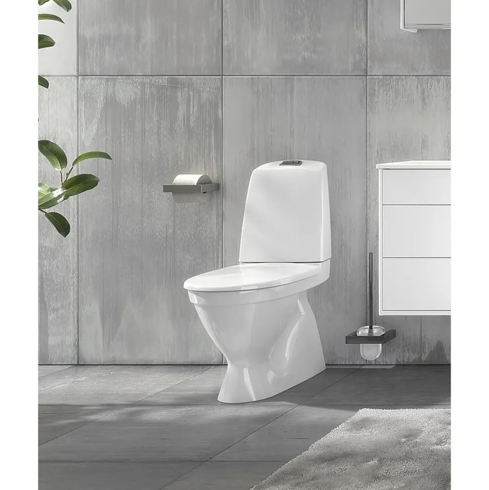 WC-istuin Gustavsberg Nautic 1500 Hygienic Flush kaksoishuuhtelu piilo S-Lukko + istuinkansi Nautic 9M24
