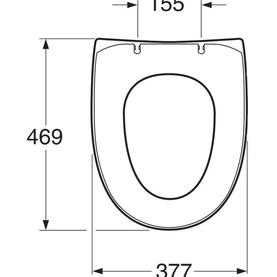 WC-istuin Gustavsberg Nautic 1500 Hygienic Flush kaksoishuuhtelu piilo S-Lukko + istuinkansi Nautic 9M24