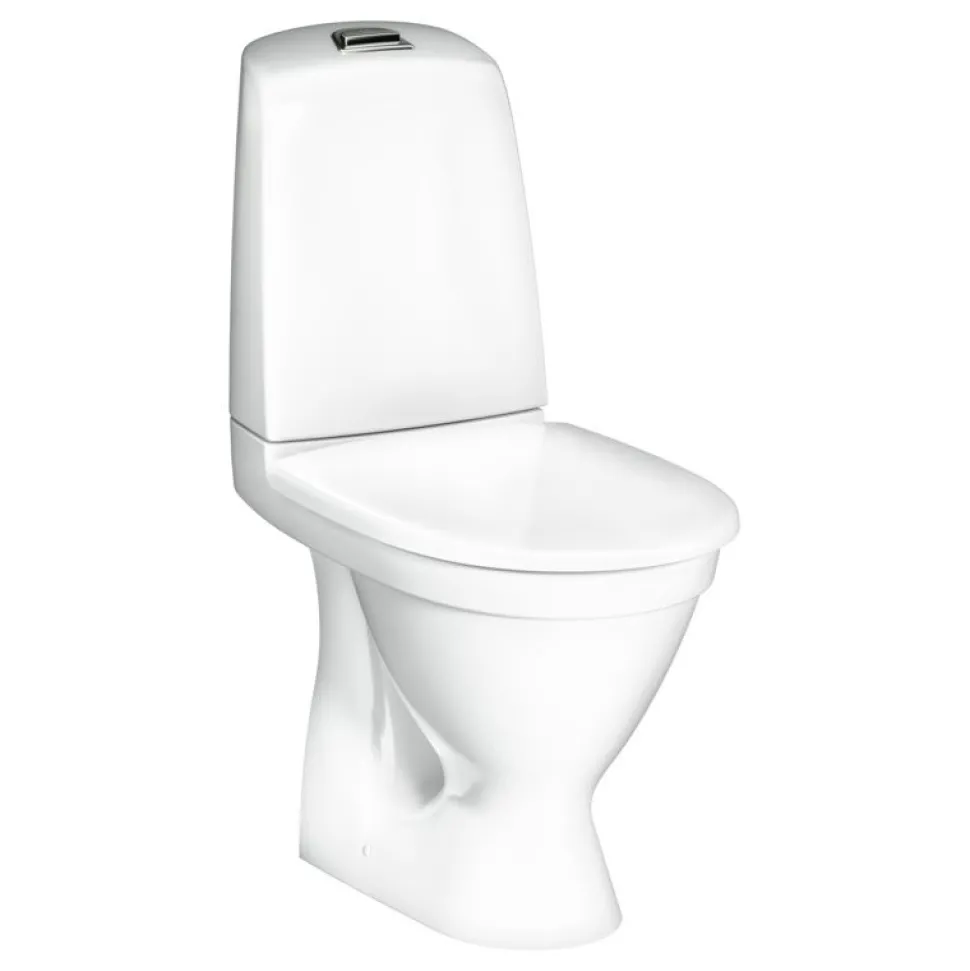 WC-istuin Gustavsberg Nautic 1510 Hygienic Flush piilo-P kaksoishuuhtelu vakiokansi