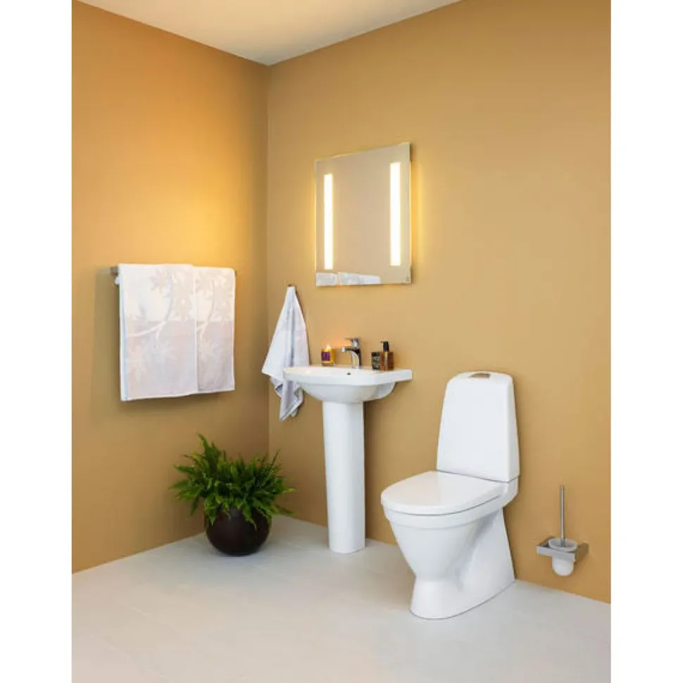 WC-istuin Gustavsberg Nautic 1500 Hygienic Flush kaksoishuuhtelu 4/2,5 l S-lukko avoin huuhtelukaulus soft closing kansi