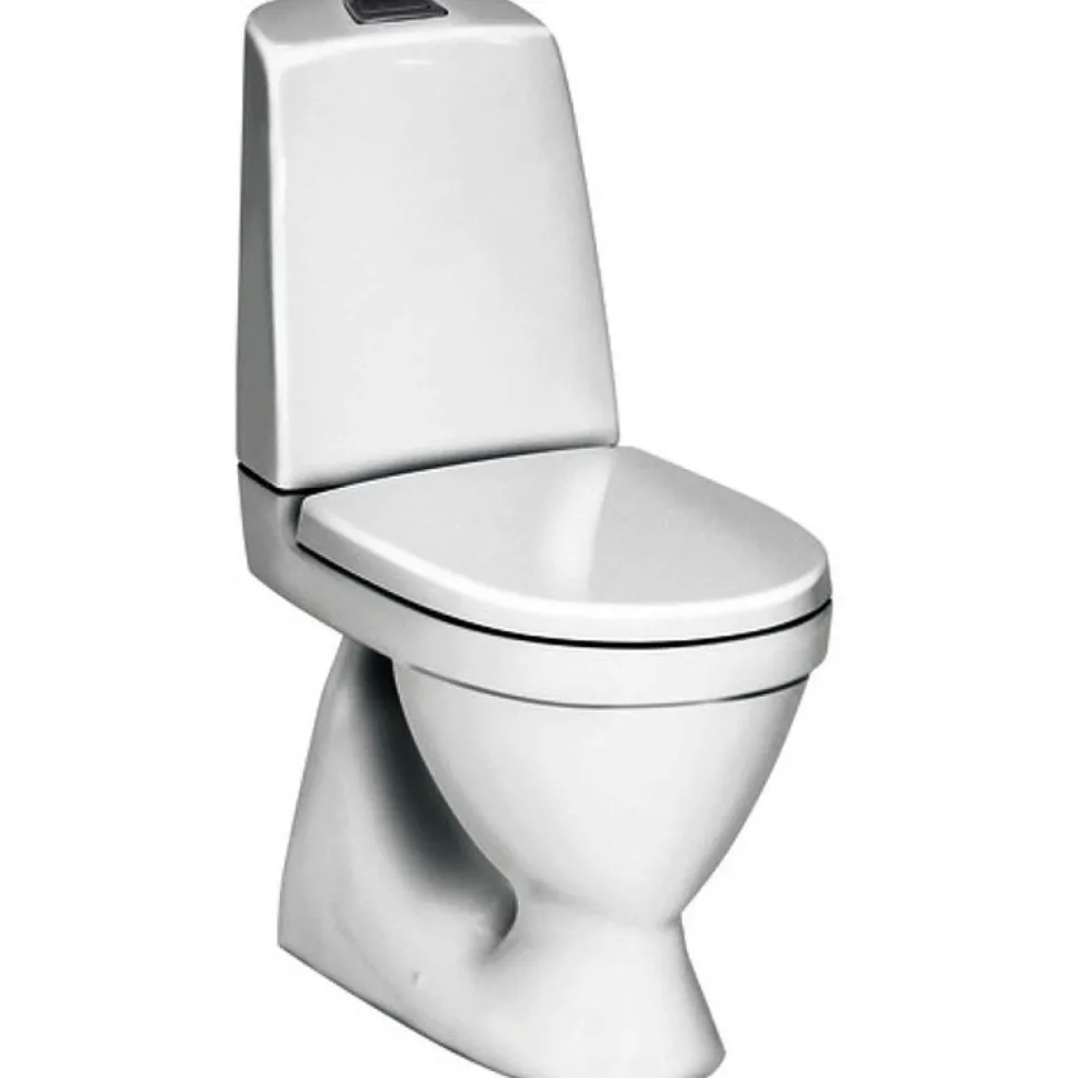 WC-istuin Gustavsberg Nautic 1500 Hygienic Flush kaksoishuuhtelu 4/2,5 l S-lukko avoin huuhtelukaulus soft closing kansi