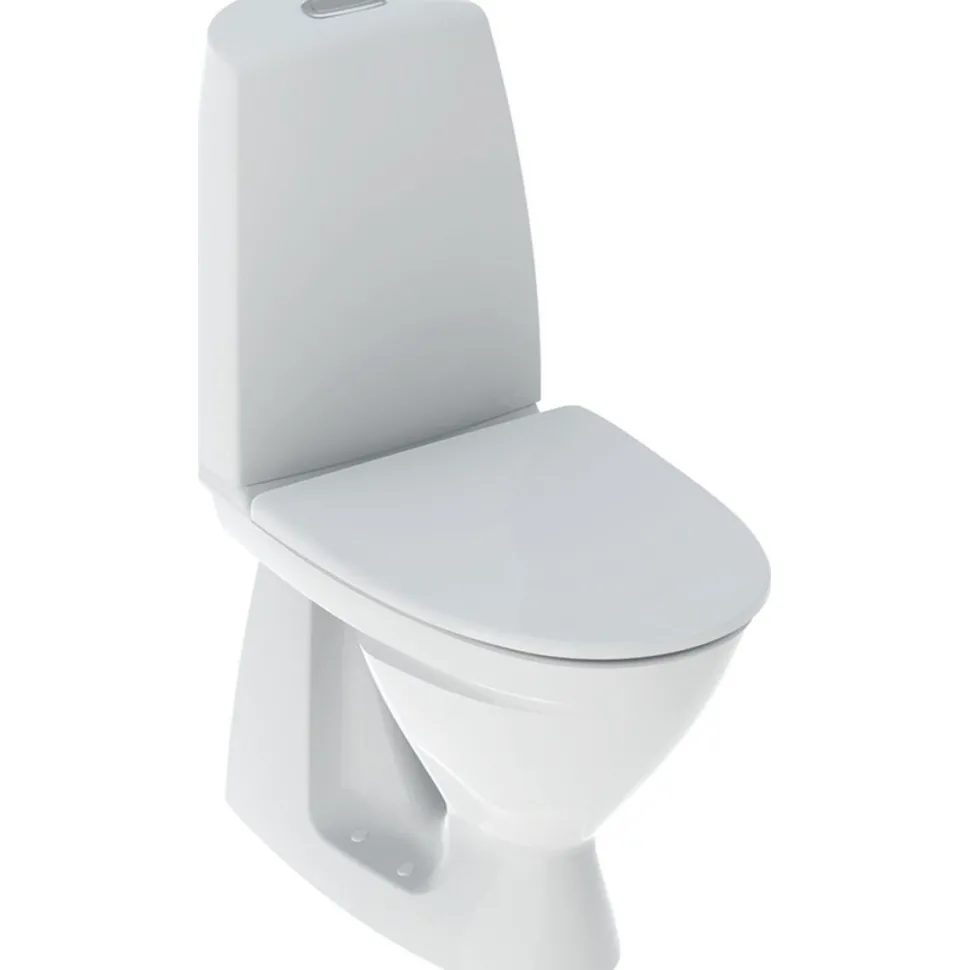 WC-istuin IDO Basic, piilo-S-lukko, 2-huuhtelu, istuinkannella