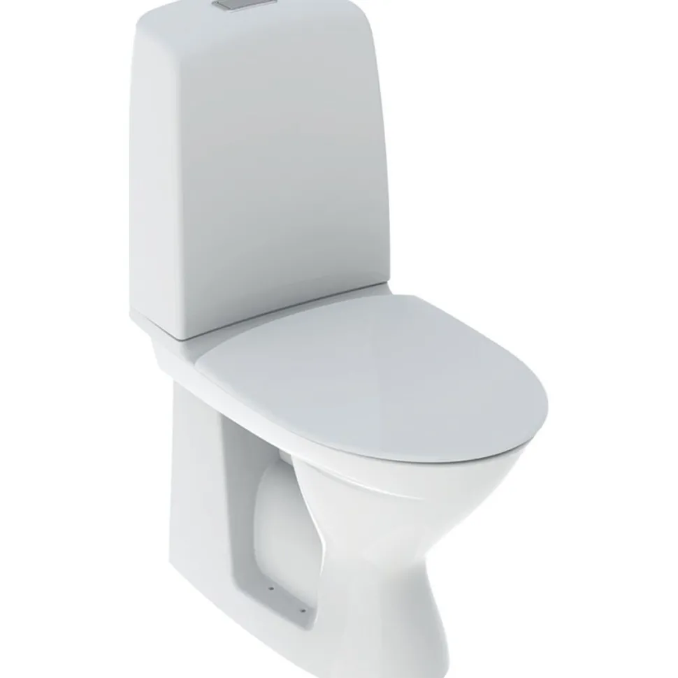 WC-istuin IDO Standard, piilo-S-lukko, 2-huuhtelu, huuhtelukaulukseton, sis. kansi