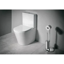 WC-istuin Interia Pako Rimless soft-close -kannella kaksoishuuhtelu, valkoinen