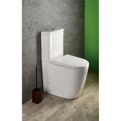 WC-istuin Interia Turku huuhtelukaulukseton soft-close-kannella kaksoishuuhtelu