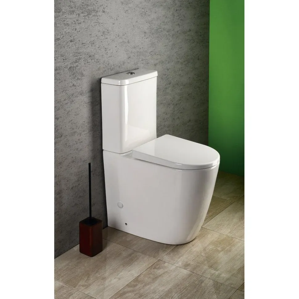 WC-istuin Interia Turku huuhtelukaulukseton soft-close-kannella kaksoishuuhtelu