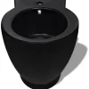 WC-istuin ja bidee musta