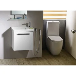 WC-istuin Kerasan Flo Set 3/6l kaksoishuuhtelu S/P-lukko valkoinen