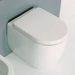 WC-istuin Kerasan Flo S/P-lukko lattiamalli valkoinen